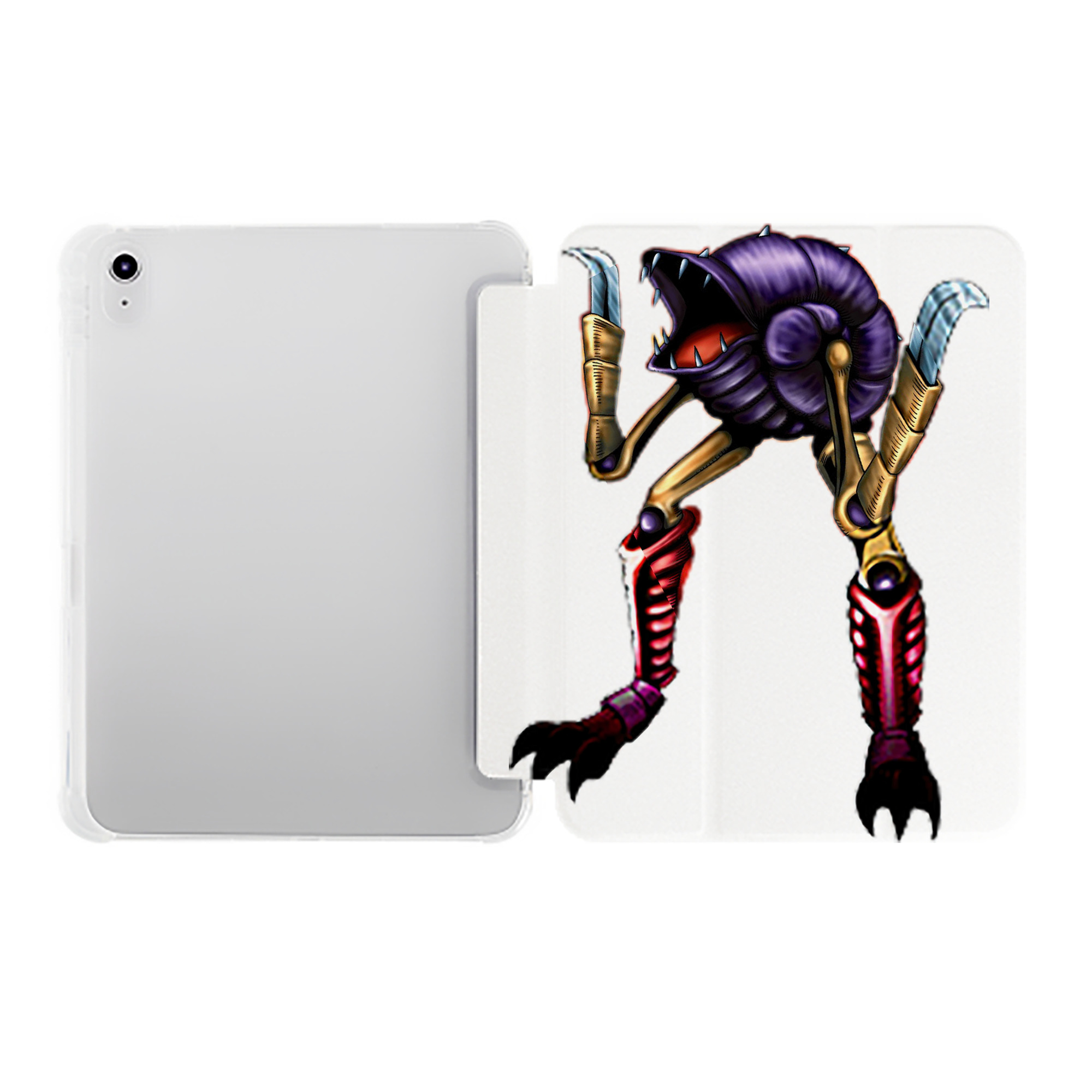 （画像用） 遊☆戯☆王 Yu-Gi-Oh! IPad ケース ペン収納付き 三つ折りスタンド PUレザー×シリコン 対応機種9.5/10.5/10.9インチ